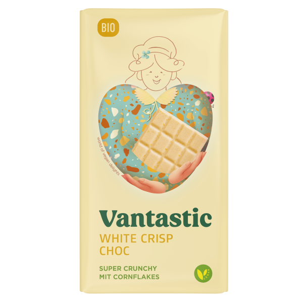 Vantastic White Crisp Choc Luomuvalkosuklaa 90g