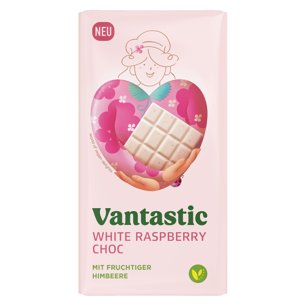 Vantastic White Raspberry Choc vadelmavalkosuklaa 90g