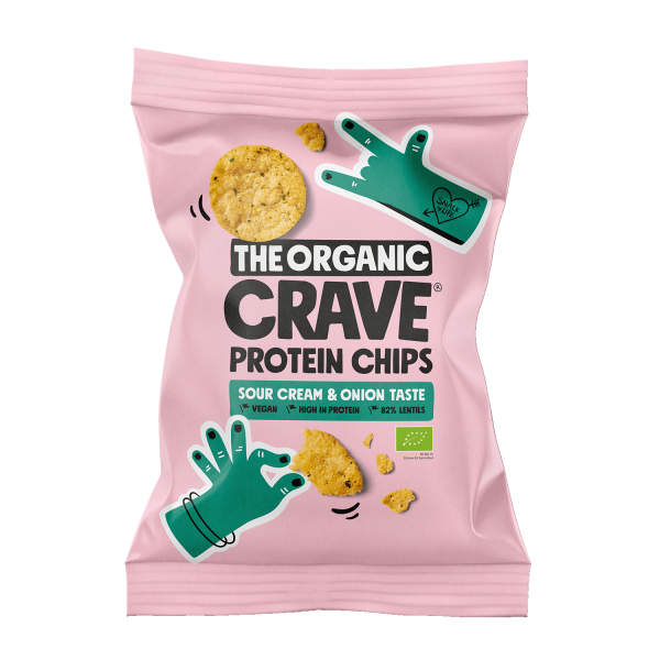 The Organic Crave Proteiinisipsit Sourcream & Onion 75g