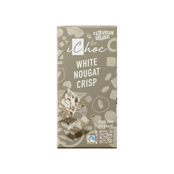 iChoc White Nougat Crisp Valkosuklaa 80g