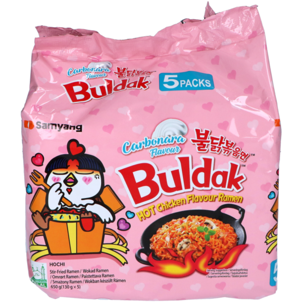 Samyang Buldak Ramen Hot Chicken Carbonara nuudeli 5x130g